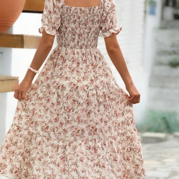 Shein Floral Long Dress Size Small NWOT - Picture 3 of 10